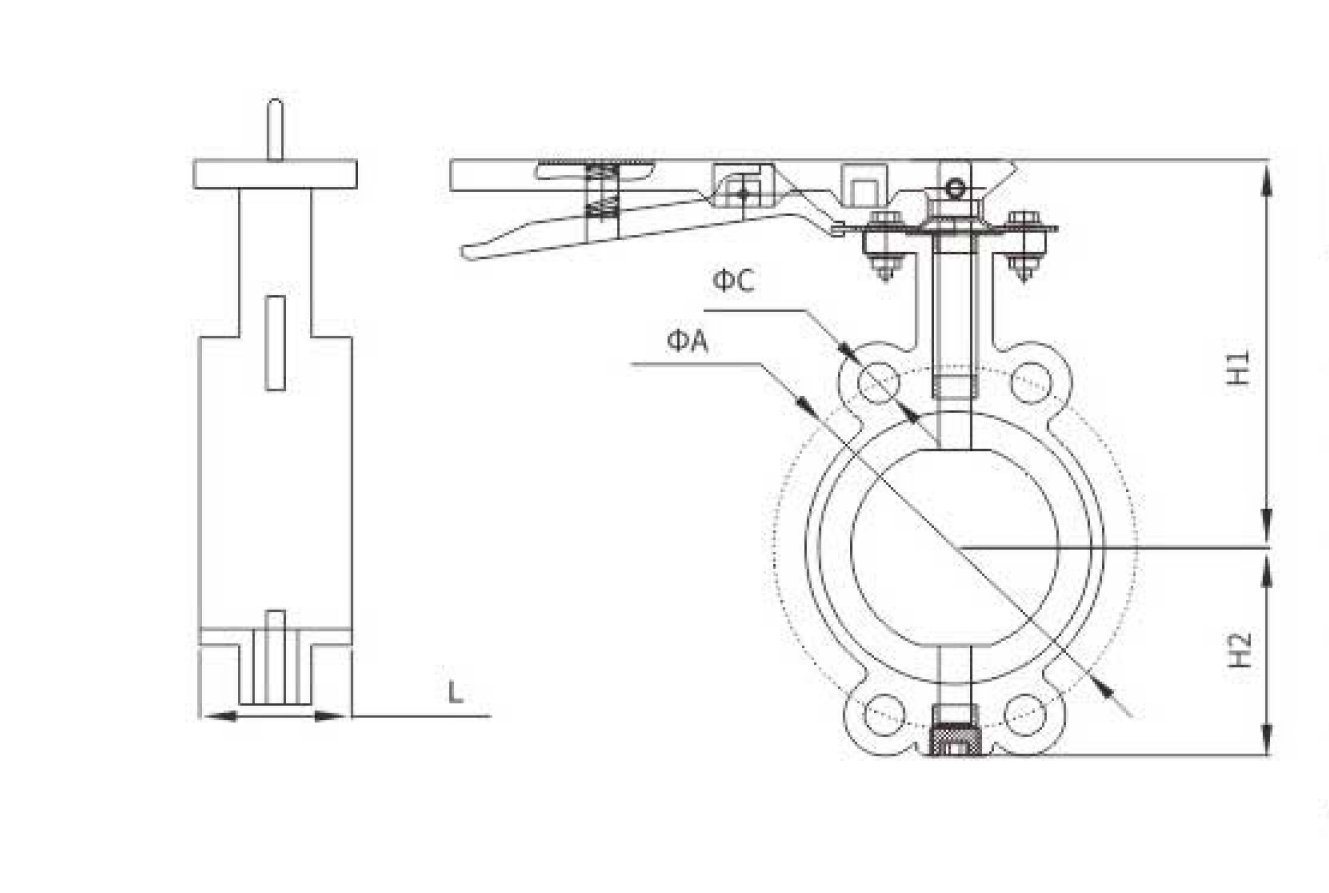 消防對(duì)夾蝶閥(圖1)