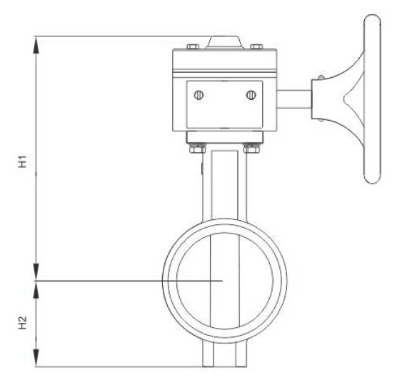 蝸輪信(xìn)号溝槽蝶閥(圖1)